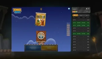Tower Rush multiplier climbing with each successful floor