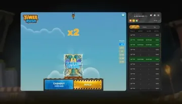 Tower Rush round result screen after cashing out